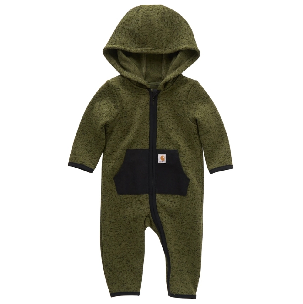 Nwt Carhartt long sleeve zip front coverall onesie 6 months green